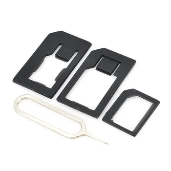 4pcs/set 3 in 1 Ultra-thin Nano Micro Standard SIM Card Adapters & Tools For Iphone 4 4S 5 Black Adaptor #2
4pcs/set 3 in 1 Ultra-thin Nano Micro Standard SIM Card Adapters & Tools For Iphone 4 4S 5 Black Adaptor #2