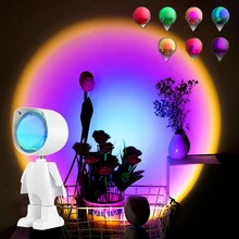 Robot Projection Lamp LED Sunset Projector Light Romantic Atmosphere Night Light USB Rechargeable 360 Degree for Home Decoration 
Robot Projection Lamp LED Sunset Projector Light Romantic Atmosphere Night Light USB Rechargeable 360 Degree for Home Decoration