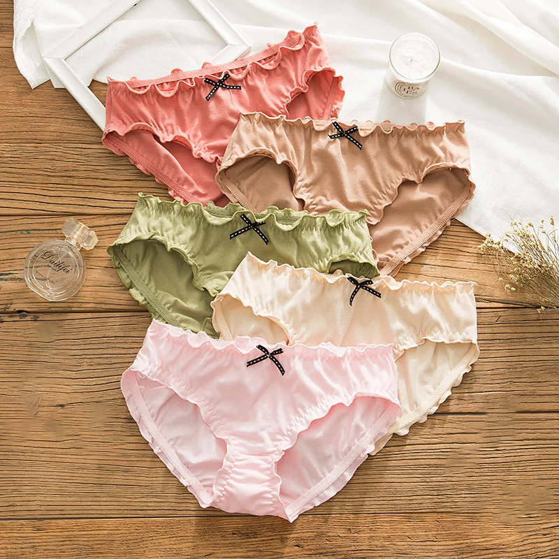 Cute Bow Underwear Women Pleated Lace Seamless Underpants Cotton Solid Sexy Panties Middle Waist Lingerie Lovely Girl Briefs
Cute Bow Underwear Women Pleated Lace Seamless Underpants Cotton Solid Sexy Panties Middle Waist Lingerie Lovely Girl Briefs