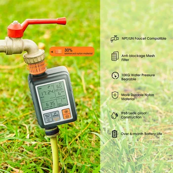 Garden Automatic Irrigation Watering Timer 3 inch LCD Display Sprinkler Controller Faucet Watering Timer Autoplay Irrigator
Garden Automatic Irrigation Watering Timer 3 inch LCD Display Sprinkler Controller Faucet Watering Timer Autoplay Irrigator