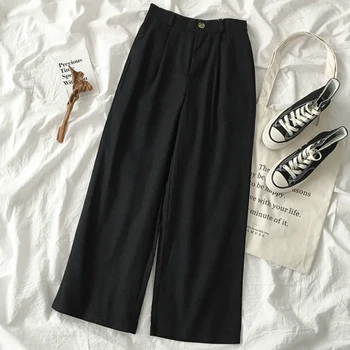 Casual Pants Women Wide Leg Trousers Spring New Simple All-match Chic Trendy Womens Korean Style Streetwear Harajuku Elegant Ins
Casual Pants Women Wide Leg Trousers Spring New Simple All-match Chic Trendy Womens Korean Style Streetwear Harajuku Elegant Ins