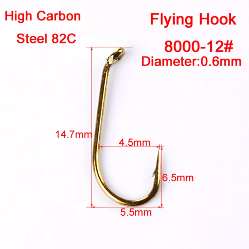 200 Pcs Fly Hook Fishing Hook 4 Sizes Fishhook Freshwater Fish Tackle US
200 Pcs Fly Hook Fishing Hook 4 Sizes Fishhook Freshwater Fish Tackle US