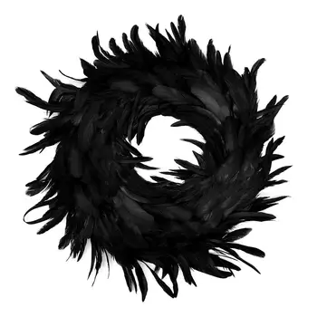 35cm Natural Black Feathers Halloween Wreath Spooky Scene Horror Door Wreath Handmade Halloween Decorations Garland
35cm Natural Black Feathers Halloween Wreath Spooky Scene Horror Door Wreath Handmade Halloween Decorations Garland