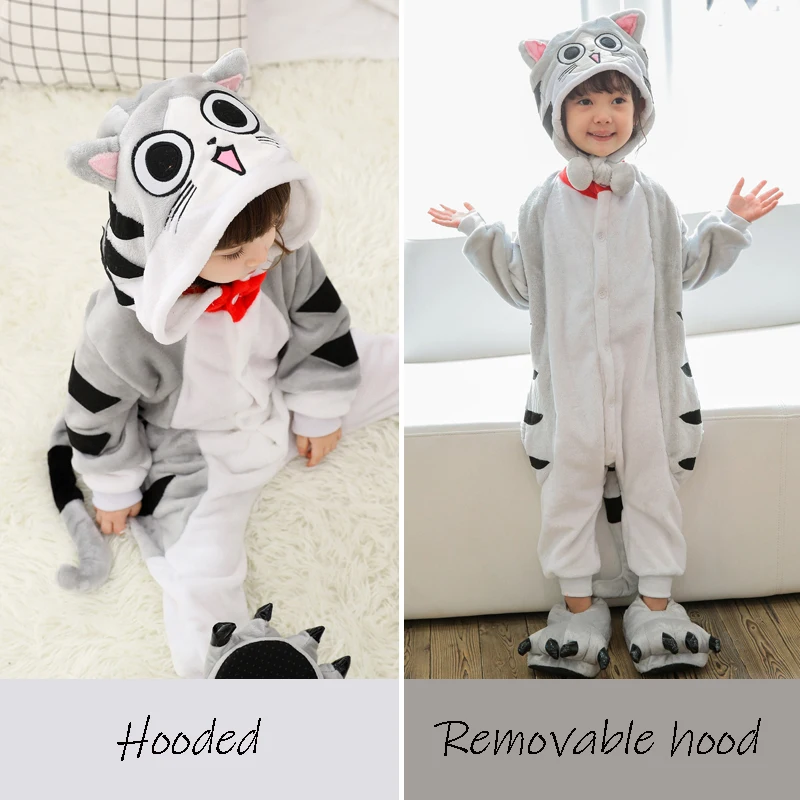 Children Boy Girl Jumpsuits Cheese cat Pyjama Winter Halloween Carnival New Year Cartoon Costumes Onesies Pajamas Removable Hood
Children Boy Girl Jumpsuits Cheese cat Pyjama Winter Halloween Carnival New Year Cartoon Costumes Onesies Pajamas Removable Hood