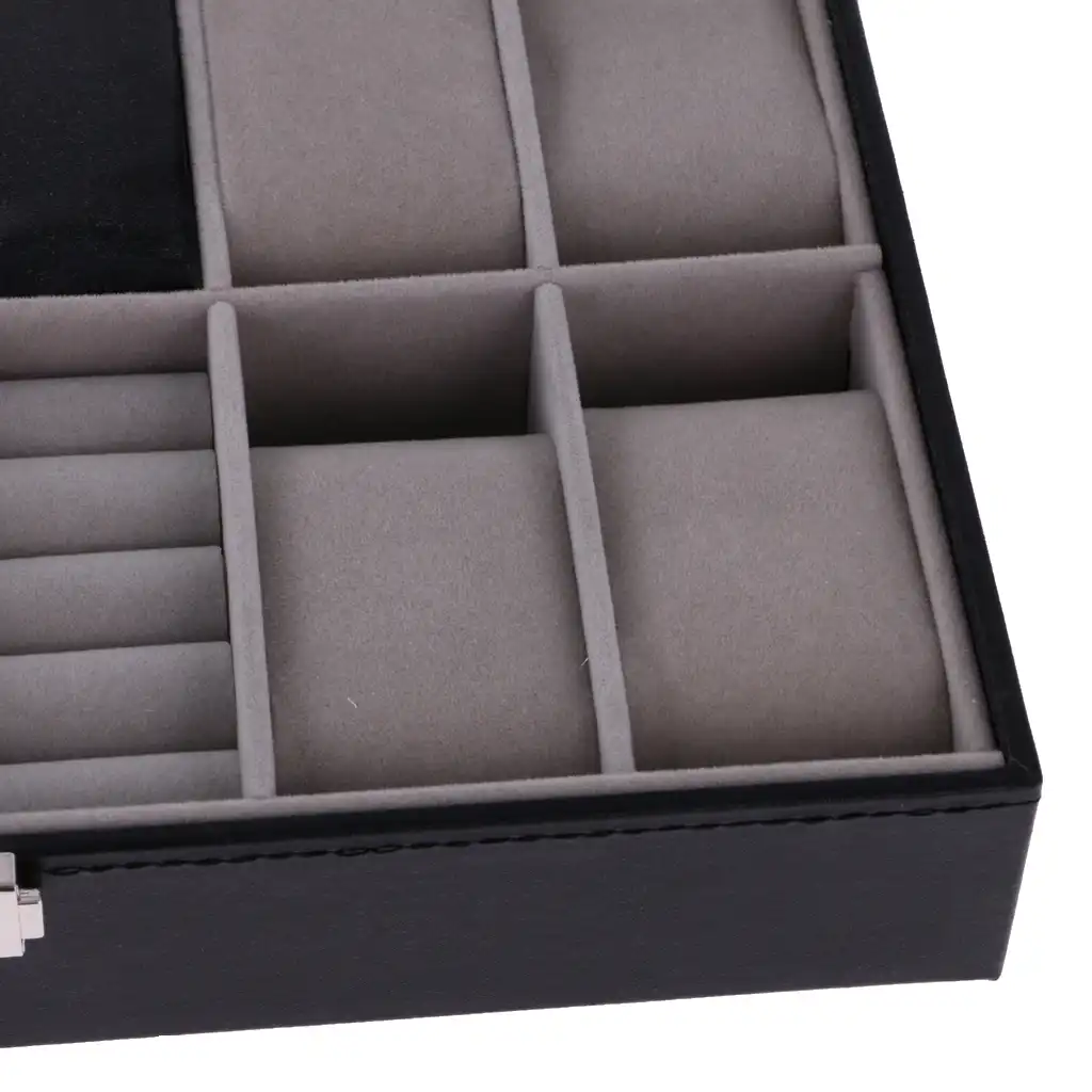 leather watch display box jewelry storage organizer holder case