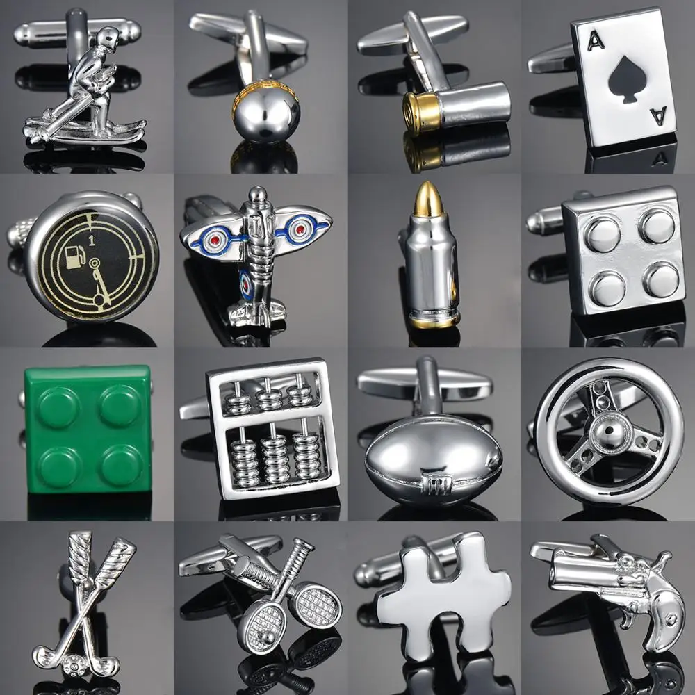 Direct Wholesale Copper Men's French Shirt Cufflinks Button gadget/Abacus/Small tool hammer knife Golf rocket cufflinks gemelos 
Direct Wholesale Copper Men's French Shirt Cufflinks Button gadget/Abacus/Small tool hammer knife Golf rocket cufflinks gemelos