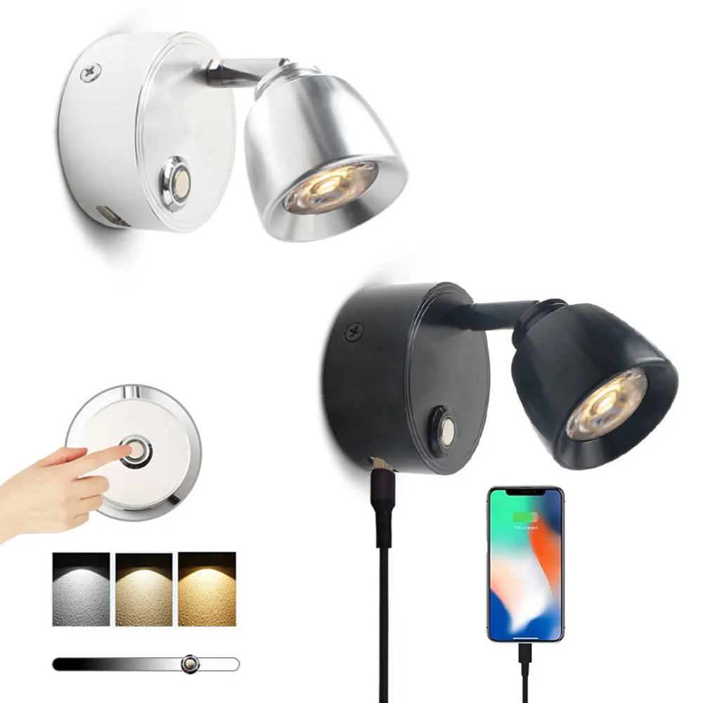 Reading Lamp With USB Interface Touch Switch RV Boat LED Light Bedside Wall Mounted Camper Trailer Motorhome Lighting Spotlight
Reading Lamp With USB Interface Touch Switch RV Boat LED Light Bedside Wall Mounted Camper Trailer Motorhome Lighting Spotlight