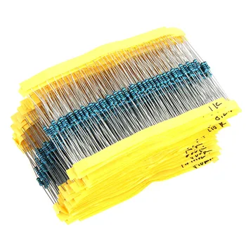 New 1280pcs 1/4W Metal Film Resistors Assortment Kit Set 64 Values Resistor Set 1 ohm - 10M ohm Resistor
New 1280pcs 1/4W Metal Film Resistors Assortment Kit Set 64 Values Resistor Set 1 ohm - 10M ohm Resistor