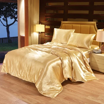Satin Silk Bedding Set Luxury Queen King Size Bed Set Quilt Duvet Cover Linens And Pillowcase For Single Double Bedclothes
Satin Silk Bedding Set Luxury Queen King Size Bed Set Quilt Duvet Cover Linens And Pillowcase For Single Double Bedclothes