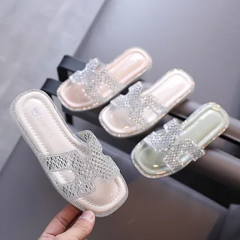 Summer Girls Casual Slides Rhinestone Princess Non-slip Slides Children's Shoes Summer Girl Shoes
Summer Girls Casual Slides Rhinestone Princess Non-slip Slides Children's Shoes Summer Girl Shoes