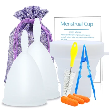 2pcs Reusable Menstrual Cup Feminine Hygiene Medical Silicone Gel Period Lady Cup Copa Menstrual With Sterilization Cup Brush
2pcs Reusable Menstrual Cup Feminine Hygiene Medical Silicone Gel Period Lady Cup Copa Menstrual With Sterilization Cup Brush