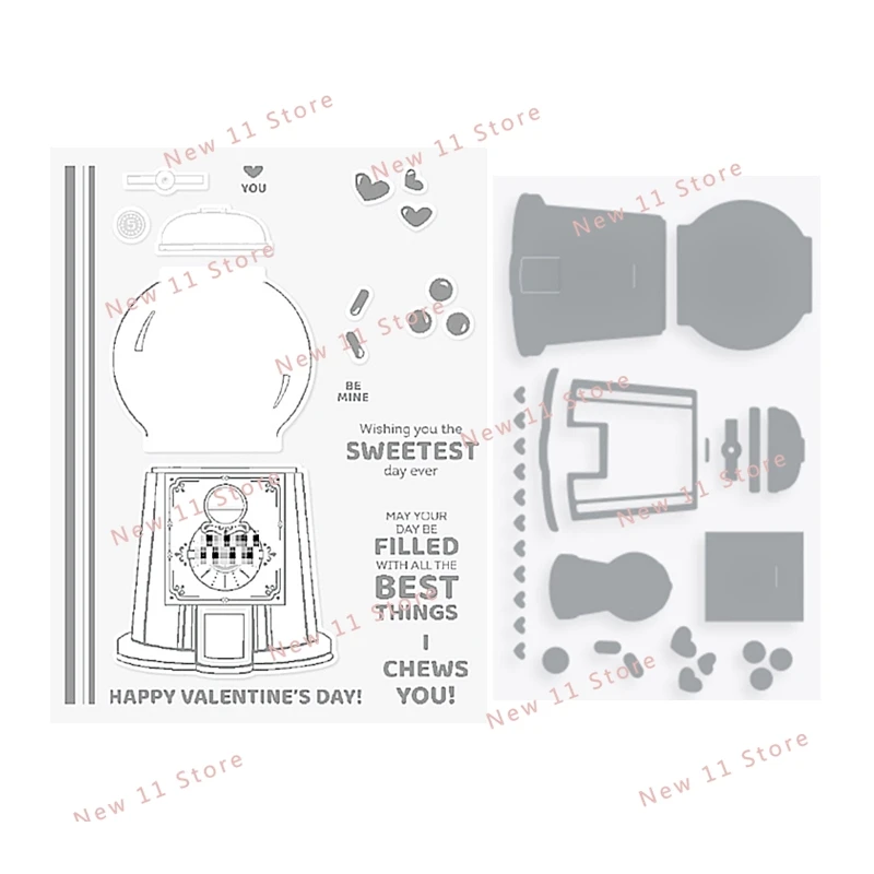 New 2021-2022 Valentine's Day Cutting Dies and Clear Stamps Scrapbooking For Paper Making Sweetest Day Embossing Frame Card
New 2021-2022 Valentine's Day Cutting Dies and Clear Stamps Scrapbooking For Paper Making Sweetest Day Embossing Frame Card