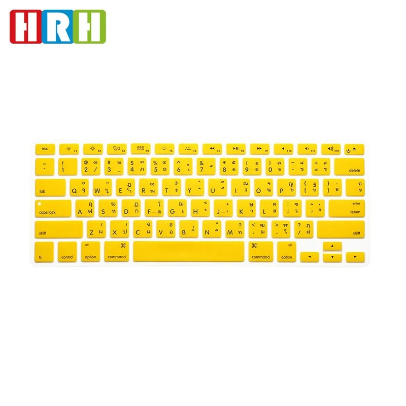 

Thai Language Color Keyboard Cover Silicone Skin Protector for MacBook Pro 13" 15" 17" iMac(with or w/out Retina Display)Air 13"