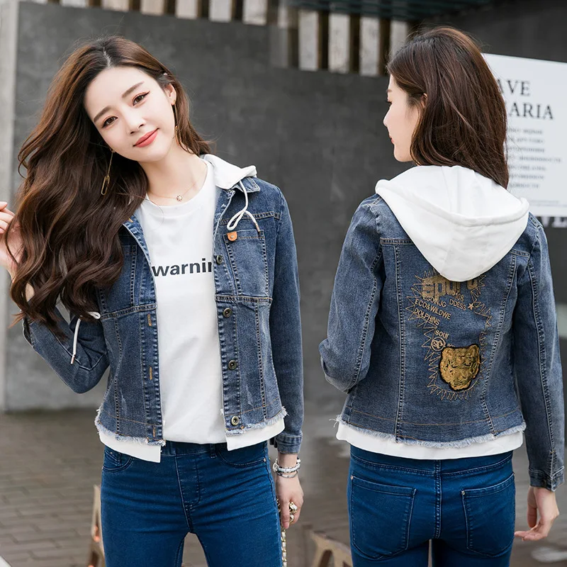 Jacket Coat Women's 2019 Spring And Summer New Style Korean-style Short Versatile Students Loose-Fit Long Sleeve Hooded Jacket
Jacket Coat Women's 2019 Spring And Summer New Style Korean-style Short Versatile Students Loose-Fit Long Sleeve Hooded Jacket
