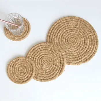 Jute Round Placemat Non Slip Dining Table Mat Hand-woven Insulation Pad Disc Bowl Pads Pot Holder Coffee Drink Tea Cup Coasters
Jute Round Placemat Non Slip Dining Table Mat Hand-woven Insulation Pad Disc Bowl Pads Pot Holder Coffee Drink Tea Cup Coasters