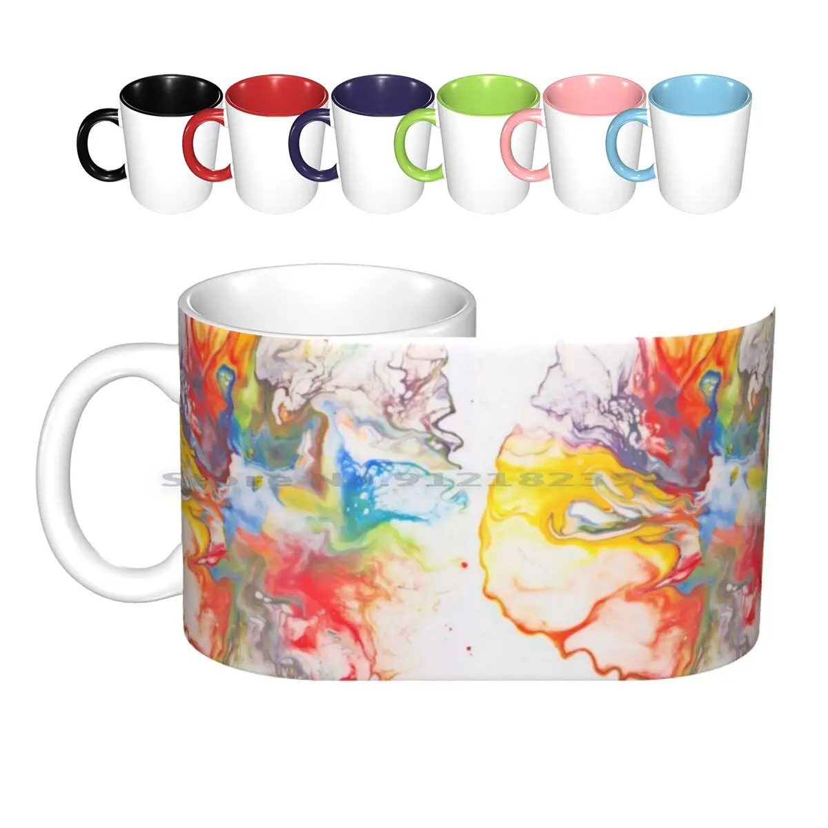 Керамические кружки Rainbow Flora кофейные чашки Кружка для молока и чая креативный
