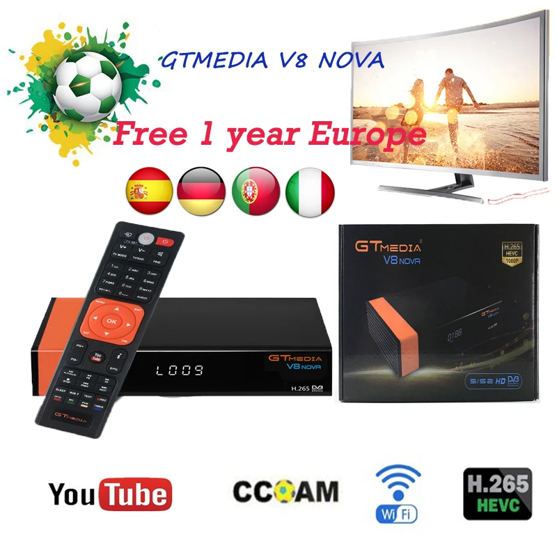 Fast 1 year free 7 line cccam+hotGTMEDIA V8 NOVA super smart digital TV receiver built-in WIFISupport PVR full HD DVB-S2 decoder
Fast 1 year free 7 line cccam+hotGTMEDIA V8 NOVA super smart digital TV receiver built-in WIFISupport PVR full HD DVB-S2 decoder