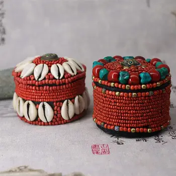 Shell Decorated Jewelry Storage Box Creative Jewelry Case Exquisite Organizer Round Crafts Box for Girls Women (Size S L)
Shell Decorated Jewelry Storage Box Creative Jewelry Case Exquisite Organizer Round Crafts Box for Girls Women (Size S L)