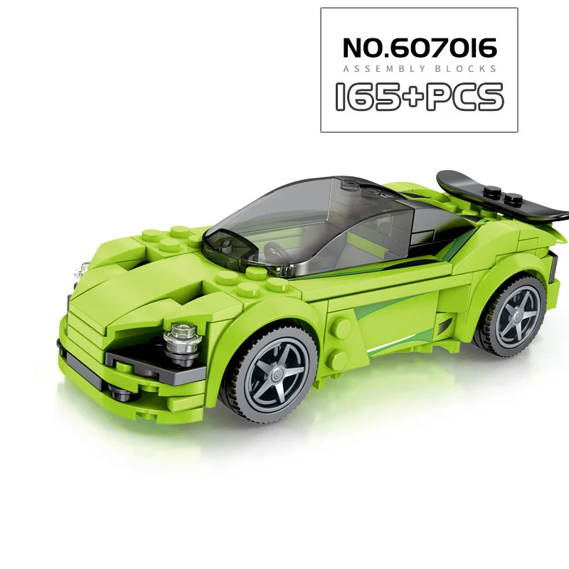 Sembo Speed Champions Technic City Vehicles Super Racers Sports Racing Car Model Building Blocks Toys For Kids