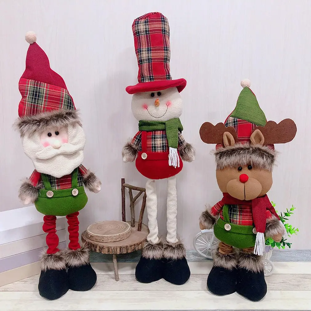 santa claus snowman reindeer doll toy standing figurine