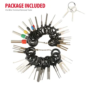 41pcs Car Plug Terminal Remove Tool Set Key Pin Automotive Electrical Wire Crimp Connector Extractor Kit Accessories
41pcs Car Plug Terminal Remove Tool Set Key Pin Automotive Electrical Wire Crimp Connector Extractor Kit Accessories