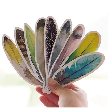 30Pcs/Pack Colorful Feather Bookmark Paper Cartoon Animals Bookmark Promotional Gift Stationery Film Bookmark
30Pcs/Pack Colorful Feather Bookmark Paper Cartoon Animals Bookmark Promotional Gift Stationery Film Bookmark