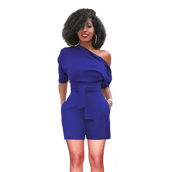 2020 Women Jumpsuit Romper Short Bodysuit Code solid color oblique collar button one-piece shorts
2020 Women Jumpsuit Romper Short Bodysuit Code solid color oblique collar button one-piece shorts
