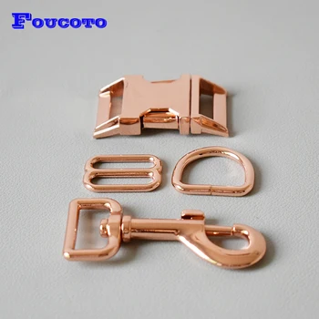200 Sets Side Release Buckle D Ring Tri-Glides Slider Adjustable Buckle diy dog Collar backpack bag parts-Rose Gold
200 Sets Side Release Buckle D Ring Tri-Glides Slider Adjustable Buckle diy dog Collar backpack bag parts-Rose Gold