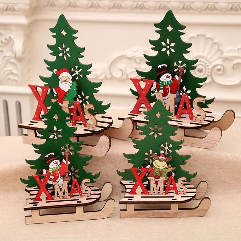 DIY Wooden Christmas Tree Pendants Christmas Tree Sled Desktop Decoration Assembled Puzzle Santa Claus/Snowman Xmas Kids Gift
DIY Wooden Christmas Tree Pendants Christmas Tree Sled Desktop Decoration Assembled Puzzle Santa Claus/Snowman Xmas Kids Gift