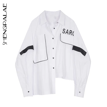 SHENGPALAE 2020 Spring Shirt Female Tops Long Sleeve Casual Turn-down Collar Women's Loose Letter Print Irregular Blouse ZA3254
SHENGPALAE 2020 Spring Shirt Female Tops Long Sleeve Casual Turn-down Collar Women's Loose Letter Print Irregular Blouse ZA3254