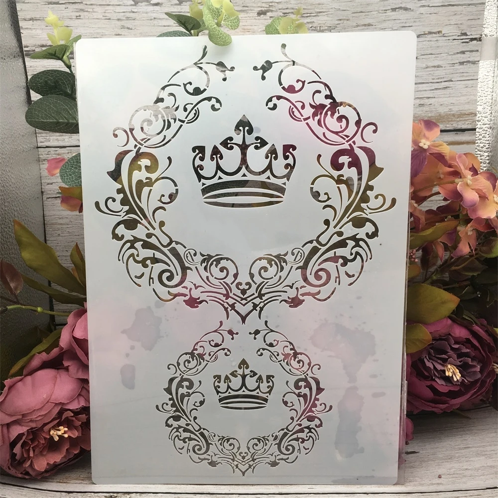 A4 29cm Vintage Crown Garland DIY Layering Stencils Wall Painting Scrapbook Coloring Embossing Album Decorative Template
A4 29cm Vintage Crown Garland DIY Layering Stencils Wall Painting Scrapbook Coloring Embossing Album Decorative Template