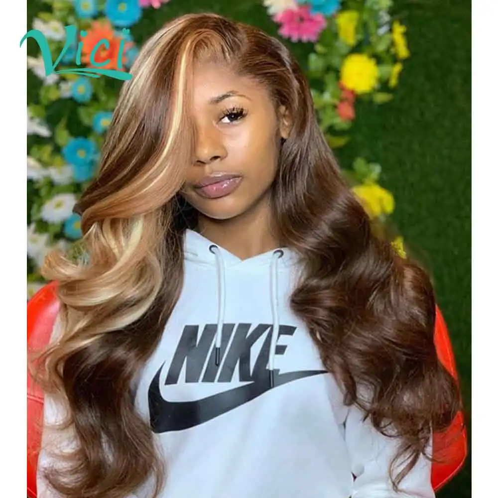 250 High Density Lace Wig Humain Hair Highlight Wig Body Wave Lace Front Wig 13x6 Lace Front Human Hair Wigs Peruvian Hair
250 High Density Lace Wig Humain Hair Highlight Wig Body Wave Lace Front Wig 13x6 Lace Front Human Hair Wigs Peruvian Hair