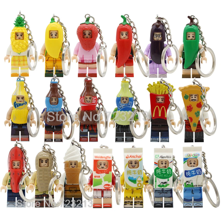 PG Drink Fruit Figure Keychain Vegetables Cola Milk Juice Mango Strawberry Eggplant Ice Cream Building Blocks Kits Toys Legoing
PG Drink Fruit Figure Keychain Vegetables Cola Milk Juice Mango Strawberry Eggplant Ice Cream Building Blocks Kits Toys Legoing