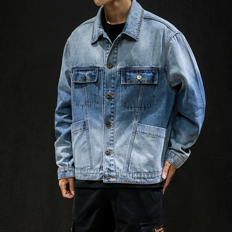 Gradient Denim Jacket Men's Fashion Casual Loose Multi-pocket Denim Jackets Coat Mens Streetwear Hip Hop Bomber Jacket Men M-5XL
Gradient Denim Jacket Men's Fashion Casual Loose Multi-pocket Denim Jackets Coat Mens Streetwear Hip Hop Bomber Jacket Men M-5XL