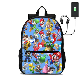 17 Inches Cartoon Mario Backpack Children School Bags Boys Girls Kindergarten Backpack Kids Toddler Bag Bookbag C154 
17 Inches Cartoon Mario Backpack Children School Bags Boys Girls Kindergarten Backpack Kids Toddler Bag Bookbag C154