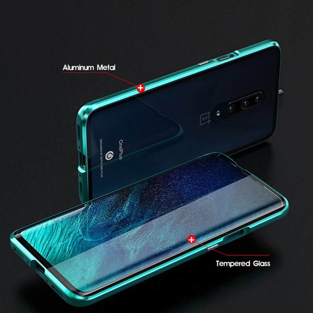 double sided magnetic glass case for oneplus nord