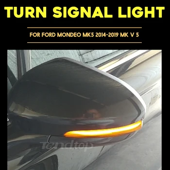 For FORD MONDEO MK5 2014-2019 MK V 5 LED Dynamic Turn Signal Blinker Sequential Side Mirror Indicator Light