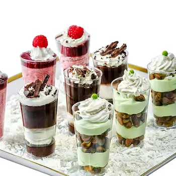 50pcs 3 oz Cups with Round Shooter Disposable Plastic Dessert Cups Appetizer Bowls Shot Glasses Catering Supplies
50pcs 3 oz Cups with Round Shooter Disposable Plastic Dessert Cups Appetizer Bowls Shot Glasses Catering Supplies