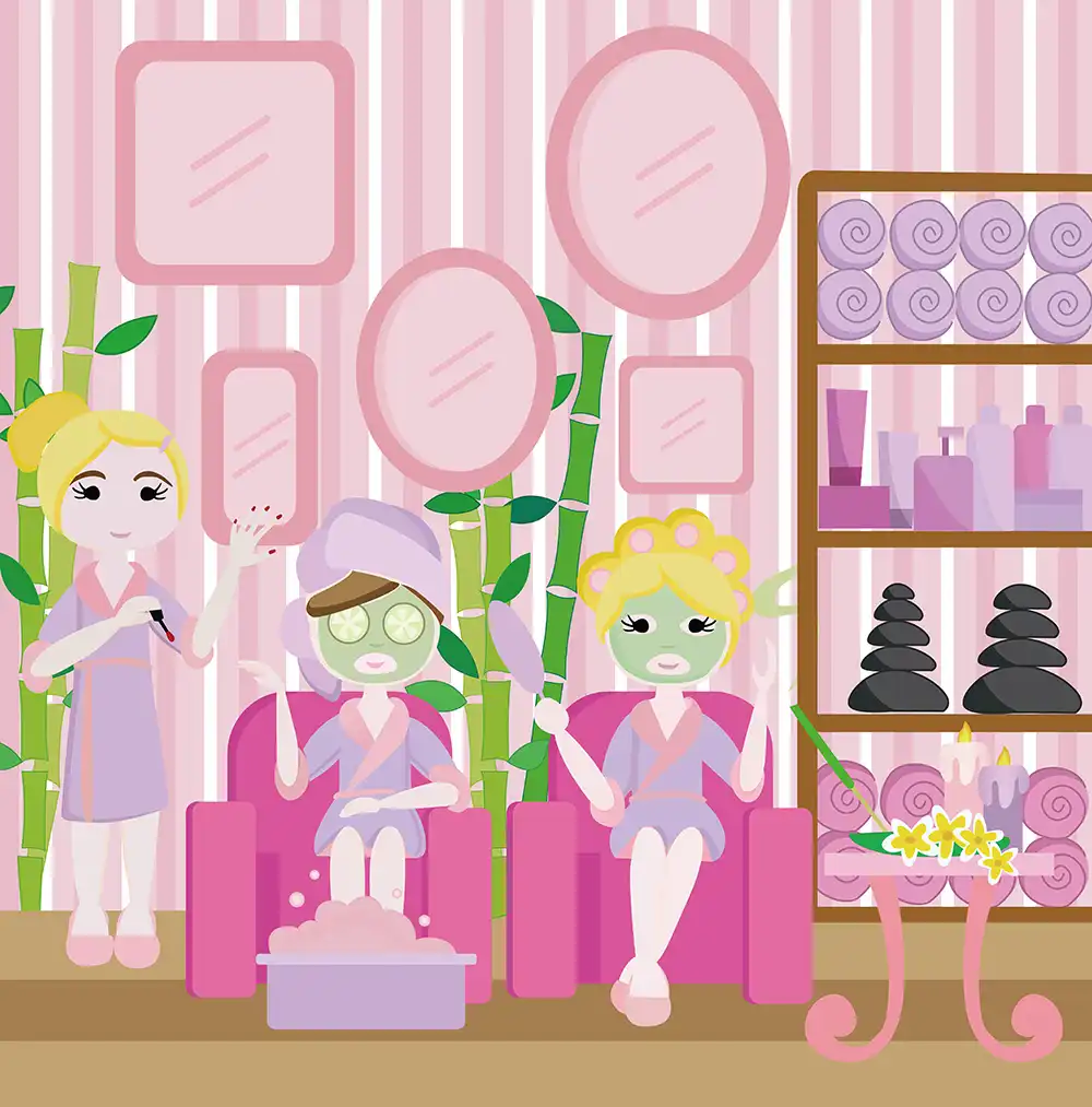 Spa Party Backdrop Teen Girl Beauty Makeup Birthday Party Banner