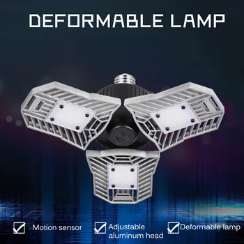 LED Garage Light 360 Degrees Deformable Ceiling Light For Home Warehouse Workshop Folding Three-Leaf Deformation Lamp
LED Garage Light 360 Degrees Deformable Ceiling Light For Home Warehouse Workshop Folding Three-Leaf Deformation Lamp