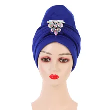 Ready to Wear Wedding Gele African Headties Women's Diamonds Turban Hijab Muslim Headscarf Bonnet Ladies Head Wraps
Ready to Wear Wedding Gele African Headties Women's Diamonds Turban Hijab Muslim Headscarf Bonnet Ladies Head Wraps