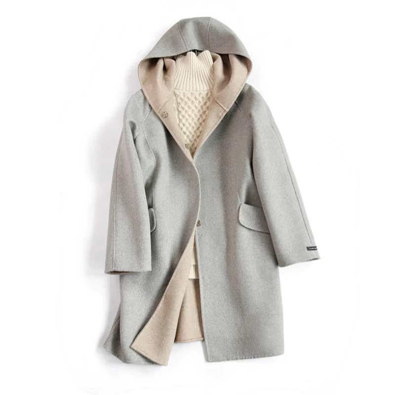 2019 Woolen Coat Women Long Winter Jacket Casual Outerwear Solid Color Hooded Overcoat Ladies
2019 Woolen Coat Women Long Winter Jacket Casual Outerwear Solid Color Hooded Overcoat Ladies