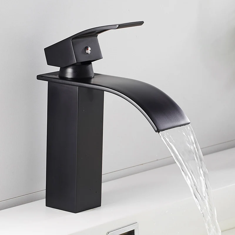 Basin Faucets Black Waterfall Bathroom Faucet Cold And Hot Water Tap Vanity Vessel Sinks Mixer Tap Grifos De Baño
Basin Faucets Black Waterfall Bathroom Faucet Cold And Hot Water Tap Vanity Vessel Sinks Mixer Tap Grifos De Baño