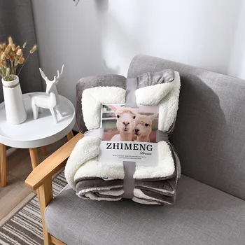 Soft Imitated Lamb Wool Cozy Blanket Fleece Flannel Blanket Portable Travel Blankets Double Layer Blanket Bed Sofa Bedspread 
Soft Imitated Lamb Wool Cozy Blanket Fleece Flannel Blanket Portable Travel Blankets Double Layer Blanket Bed Sofa Bedspread