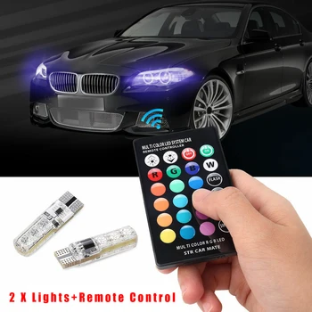 RGB Car lights Wireless remote control Lamp T10 5050 SMD LED 2pcs DC12V Accessories
RGB Car lights Wireless remote control Lamp T10 5050 SMD LED 2pcs DC12V Accessories