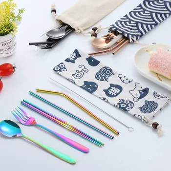 7pcs/set Utensil Spoon Fork Chopstick Set 304 Stainless Steel For Family Party, Outdoor Picnics, Hiking, Trips, Restaurant
7pcs/set Utensil Spoon Fork Chopstick Set 304 Stainless Steel For Family Party, Outdoor Picnics, Hiking, Trips, Restaurant