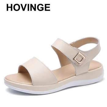 HOVINGE White sandals Women's summer shoes Comfortable Real leather platform sandals for walking students Sandal shoes E130
HOVINGE White sandals Women's summer shoes Comfortable Real leather platform sandals for walking students Sandal shoes E130