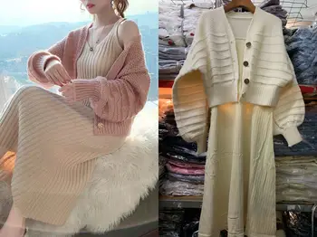 Fashion 2020 spring new style thin strap dress Korean version of high cold Yujie Fengqiu net red knitted suit
Fashion 2020 spring new style thin strap dress Korean version of high cold Yujie Fengqiu net red knitted suit