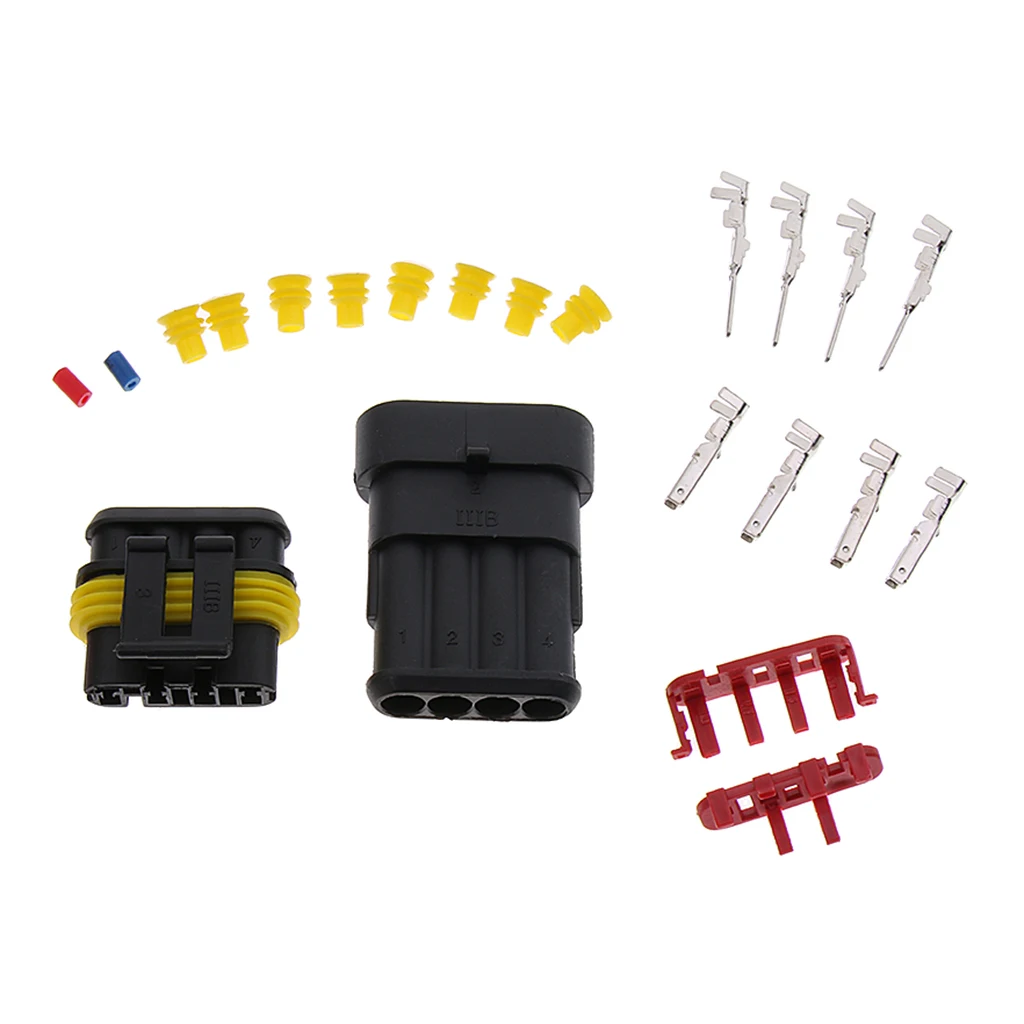 1 Set Car Part 4Pin Way Sealed Waterproof Electrical Wire Connector Plug 1 Set Car Part 4Pin Way Sealed Waterproof Electrical Wire Connector Plug