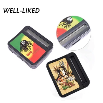 78mm Bob Marley Sticker Black Plastic Hand Manual Custom Tobacco Smoke Cigarette Making Filling Rolling Roller Machine Box
78mm Bob Marley Sticker Black Plastic Hand Manual Custom Tobacco Smoke Cigarette Making Filling Rolling Roller Machine Box